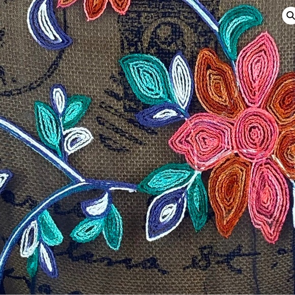 Chenault Sheer Purple Embroidered Open Front Kimono - Picture 2 of 2